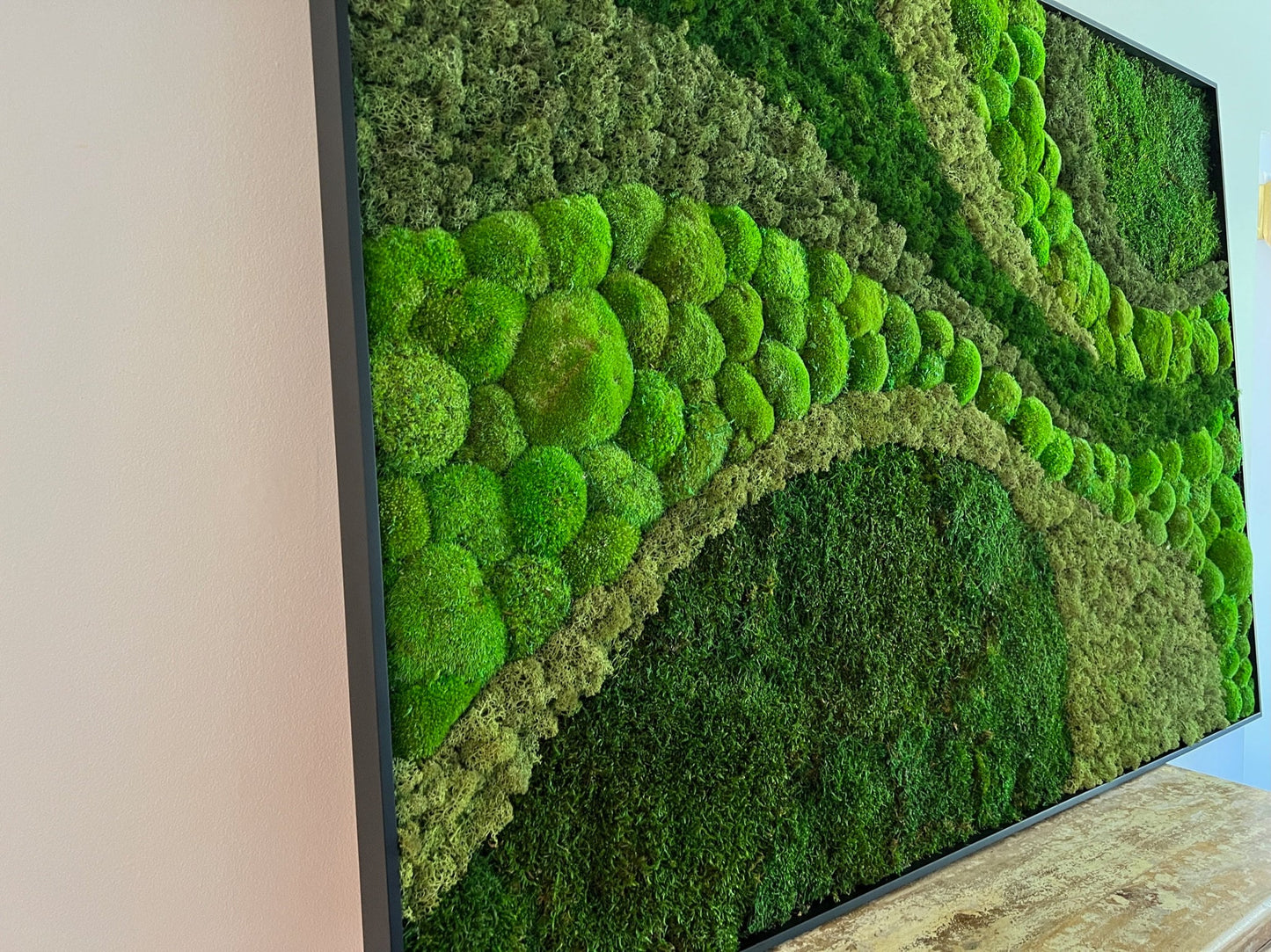 Moss Wall Art | Preserved Moss Framed | Large Moss Wall Decor | Pole, Sheet & Reindeer Moss | Only Available for delivery - TORONTO AND GTA