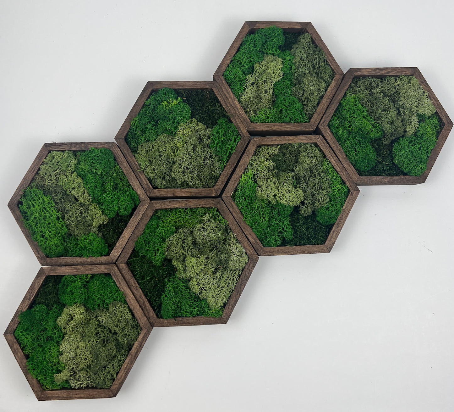 Bright Shades of Green - 5" by 6" - Hexagon