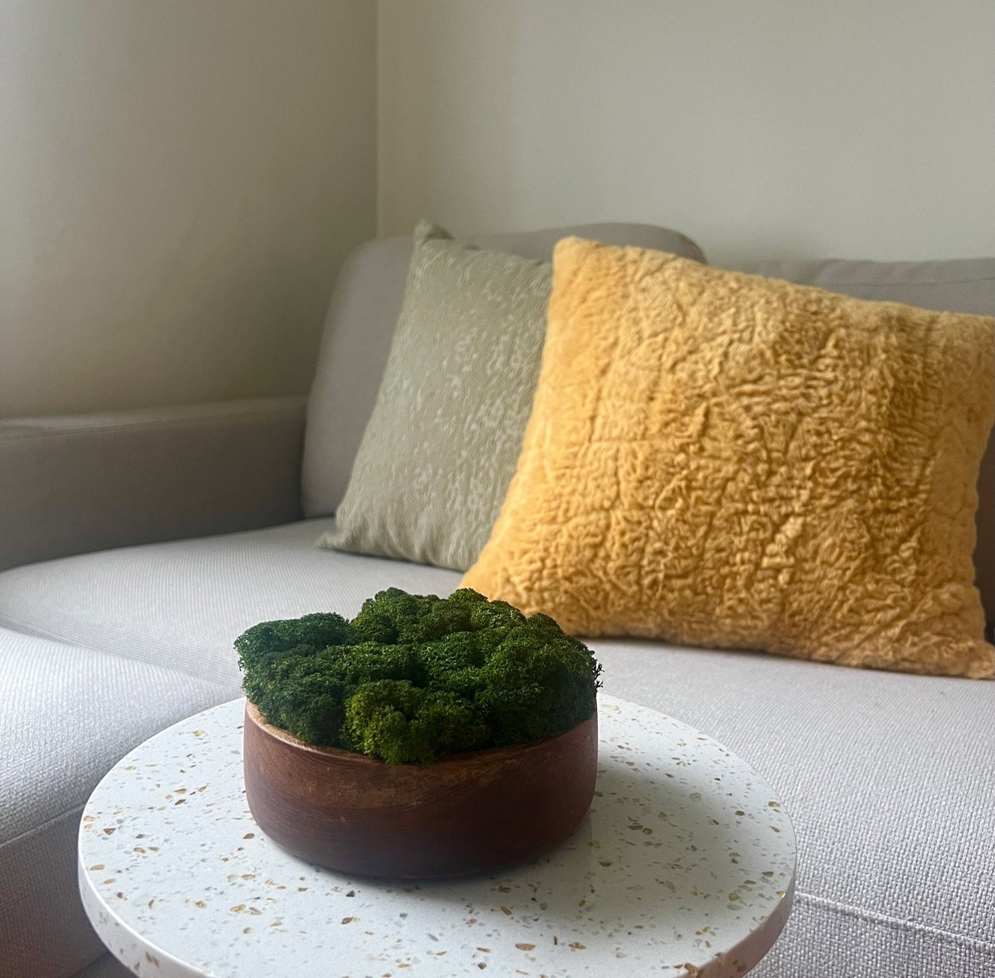 Moss Bowl Centrepiece | Reindeer Moss Bowl | Moss | Preserved Moss Gift | Wood Moss Bowl | One of a Kind | Moss Decor | Birthday Moss Gift