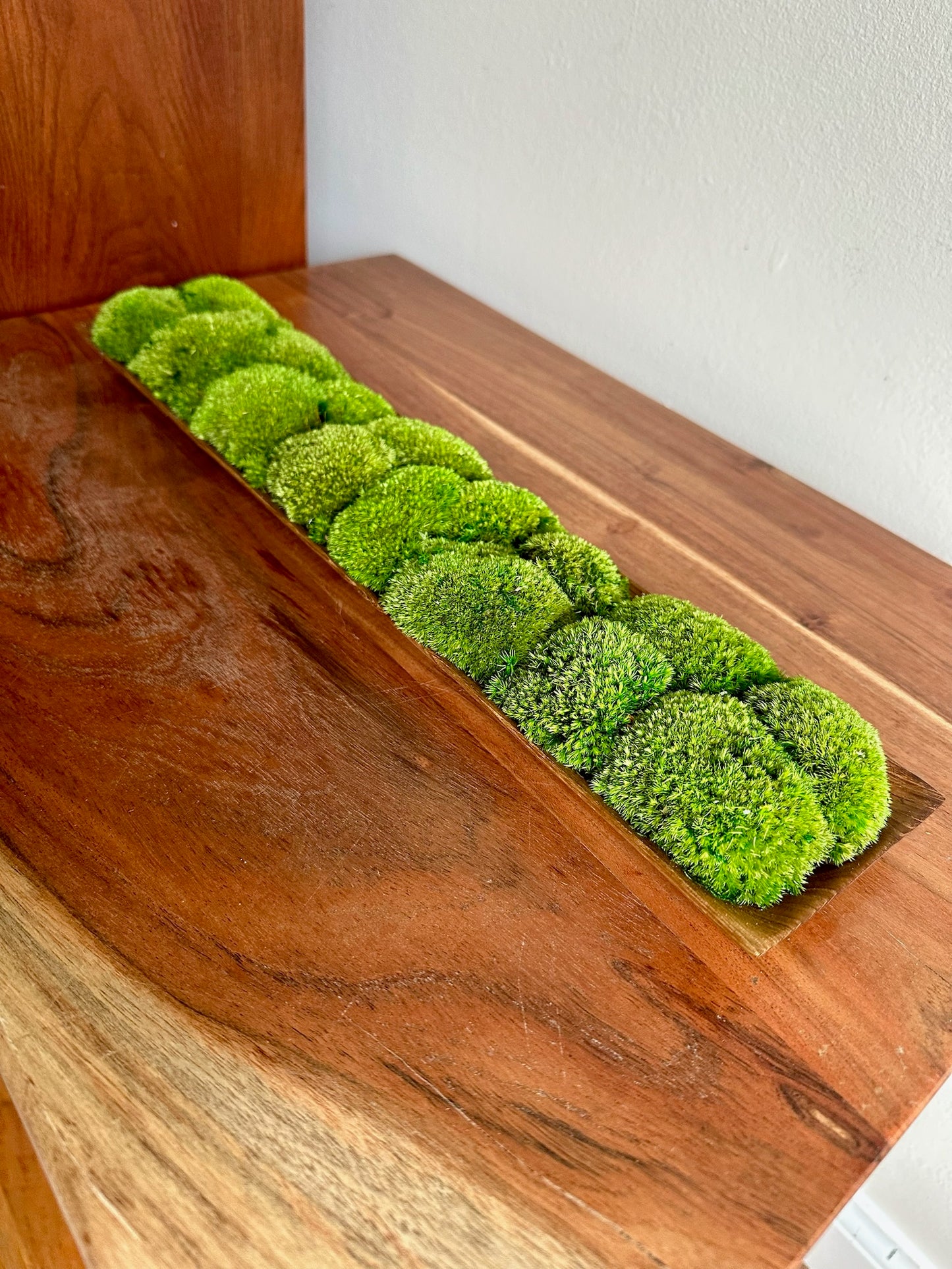 Moss Centerpiece | Pole Moss | Moss Planter | Preserved Moss Gift | Wood Nature Bowl | Green Pole Moss | Wedding Gift | Wedding Centerpieces