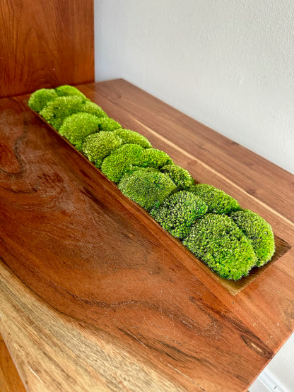 Moss Centerpiece | Pole Moss | Moss Planter | Preserved Moss Gift | Wood Nature Bowl | Green Pole Moss | Wedding Gift | Wedding Centerpieces