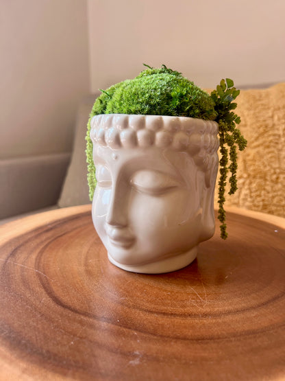 Moss Centerpiece Buddha Bowl | Pole Moss | Preserved Fern | Ceramic Centrepiece Bowl | Gift | Wedding Centrepiece