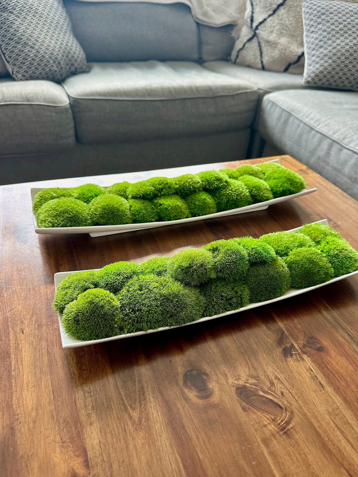 Moss Centerpiece | Mood Moss | Preserved Moss Gift | Ceramic Centerpiece Bowl | One of a Kind | Green Mood Moss | Wedding Centrepiece (Copy)