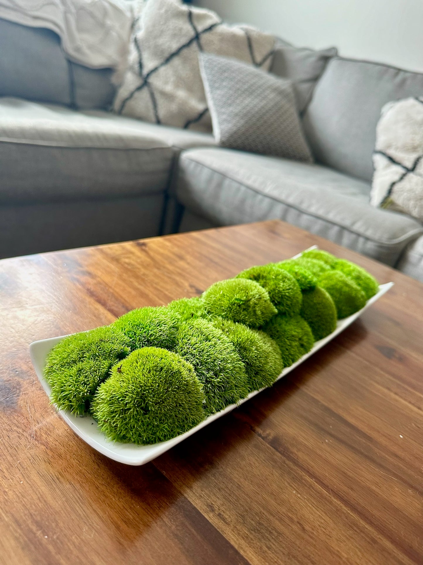 Moss Centerpiece | Mood Moss | Preserved Moss Gift | Ceramic Centerpiece Bowl | One of a Kind | Green Mood Moss | Wedding Centrepiece (Copy)