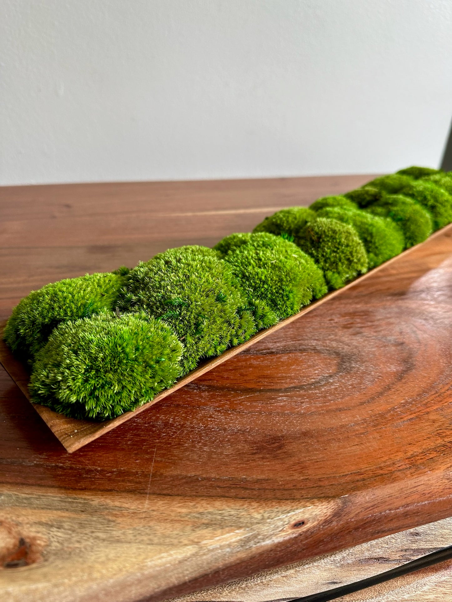 Moss Centerpiece | Pole Moss | Moss Planter | Preserved Moss Gift | Wood Nature Bowl | Green Pole Moss | Wedding Gift | Wedding Centerpieces