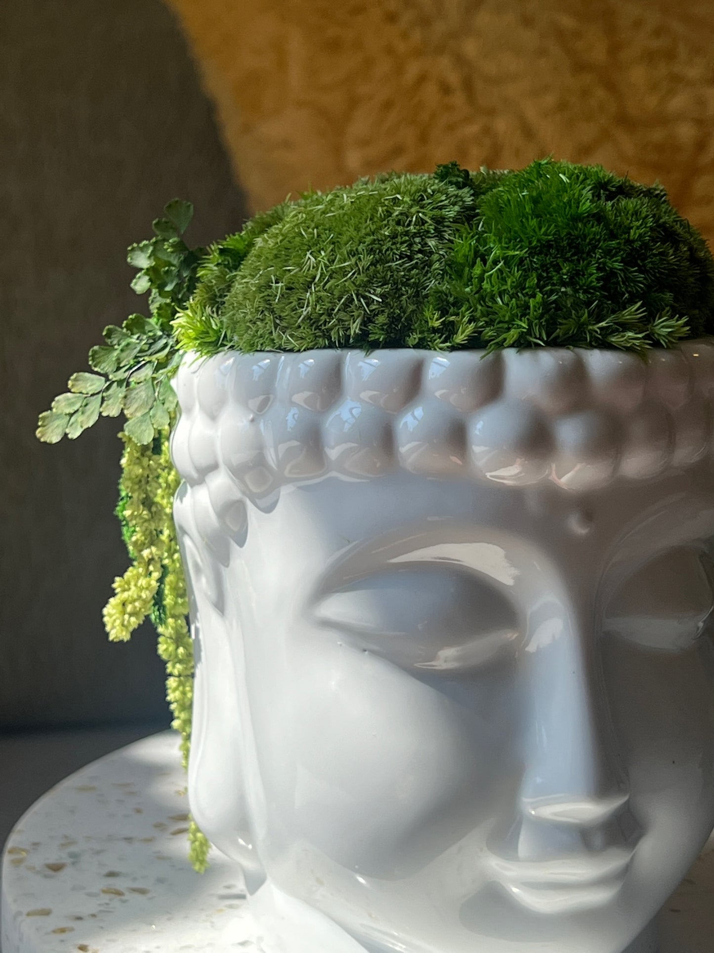 Moss Centerpiece Buddha Bowl | Pole Moss | Preserved Fern | Ceramic Centrepiece Bowl | Gift | Wedding Centrepiece