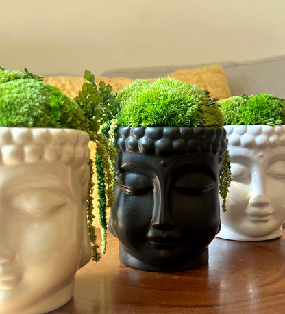 Moss Centerpiece Buddha Bowl | Pole Moss | Preserved Fern | Ceramic Centrepiece Bowl | Gift | Wedding Centrepiece