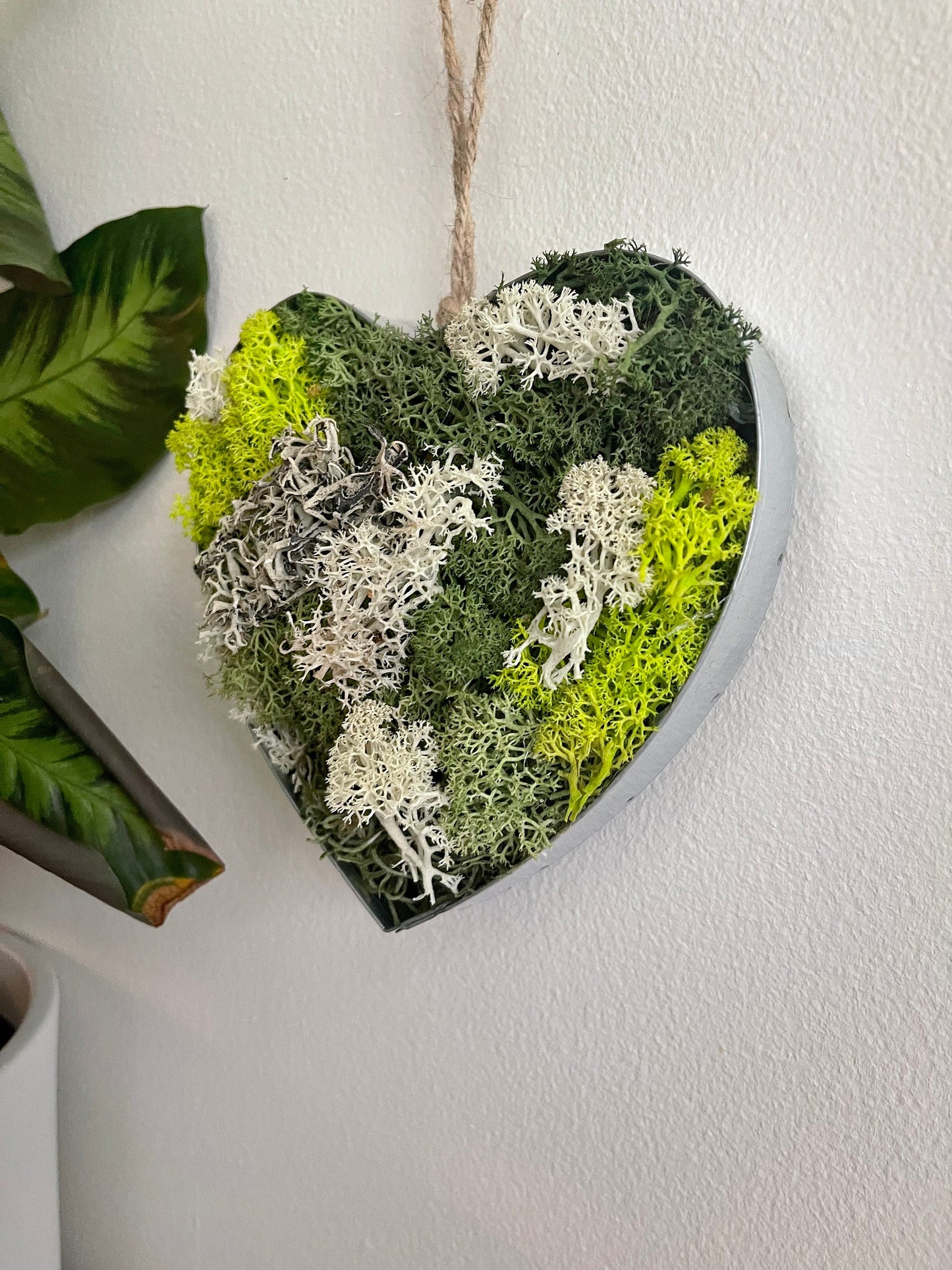 Heart Moss  | Wall Art  |  Home  Decor  | Metal Heart  | Green | USA - TARIFF FREE