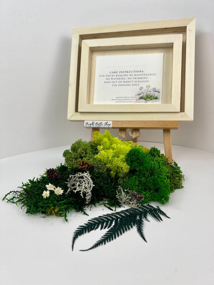DIY Kit | Moss Wall Art | Nature Lover Gift | Preserved Moss Decor | Nature Inspired Art | Adult Craft Kit | Birthday Gift | Christmas Gift