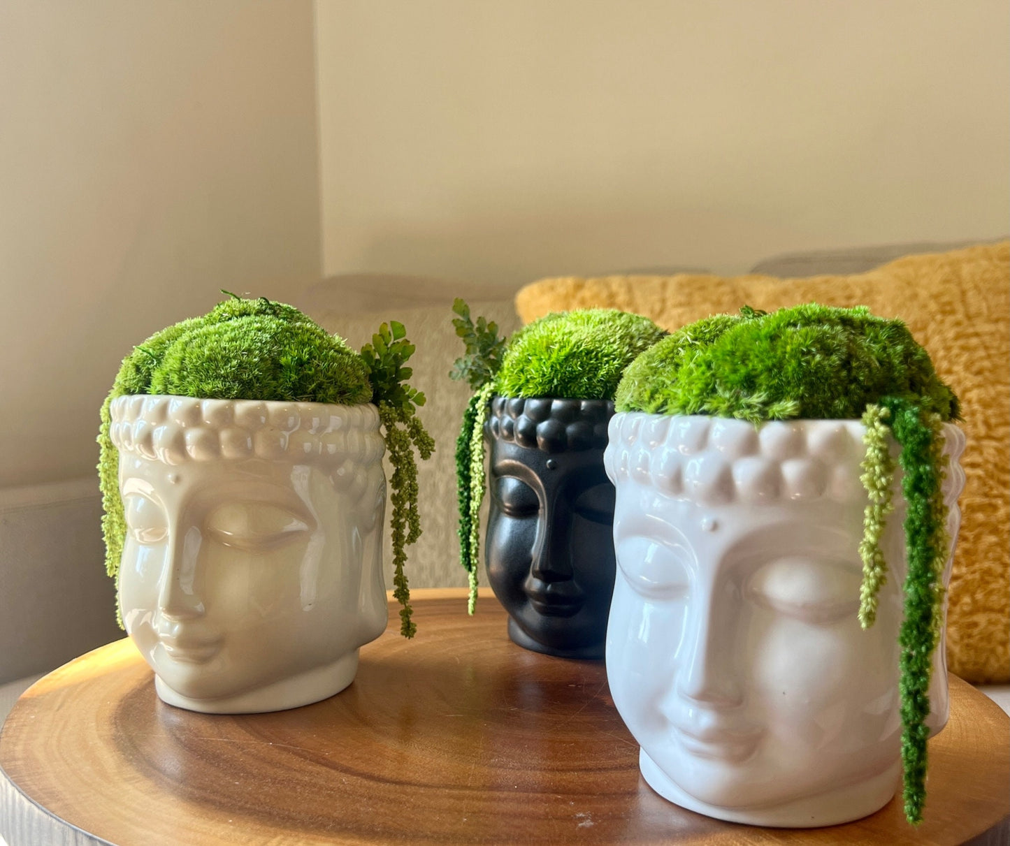 Moss Centerpiece Buddha Bowl | Pole Moss | Preserved Fern | Ceramic Centrepiece Bowl | Gift | Wedding Centrepiece
