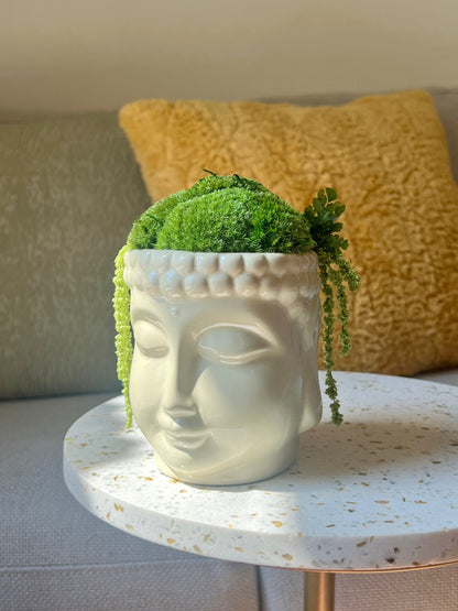 Moss Centerpiece Buddha Bowl | Pole Moss | Preserved Fern | Ceramic Centrepiece Bowl | Gift | Wedding Centrepiece