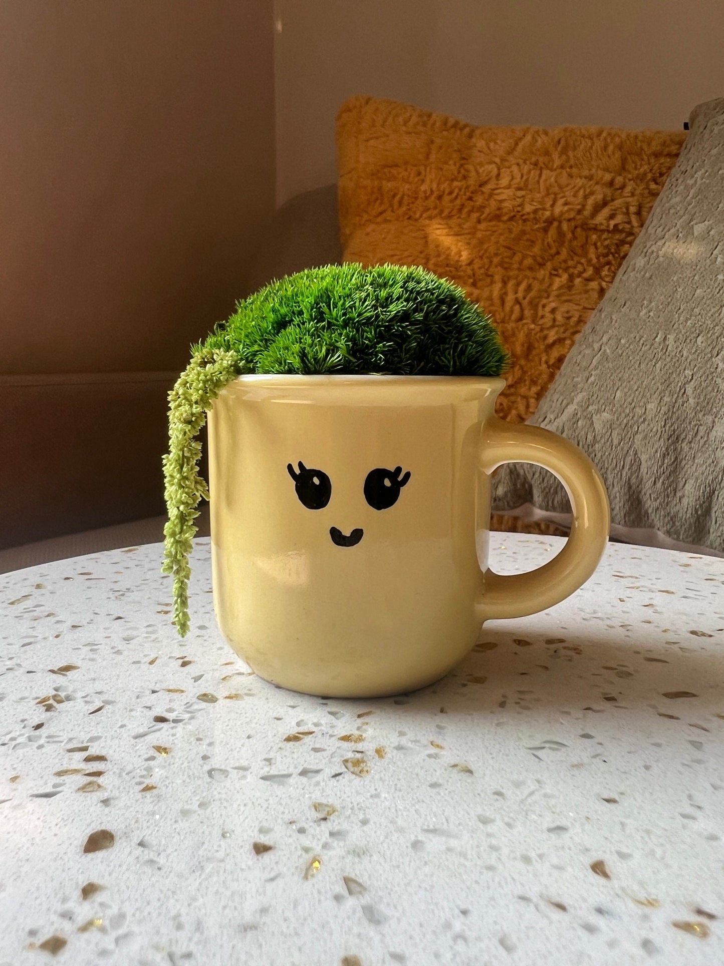 Preserved Moss Mini Centerpiece: Espresso Cup with Fern | USA - TARIFF FREE