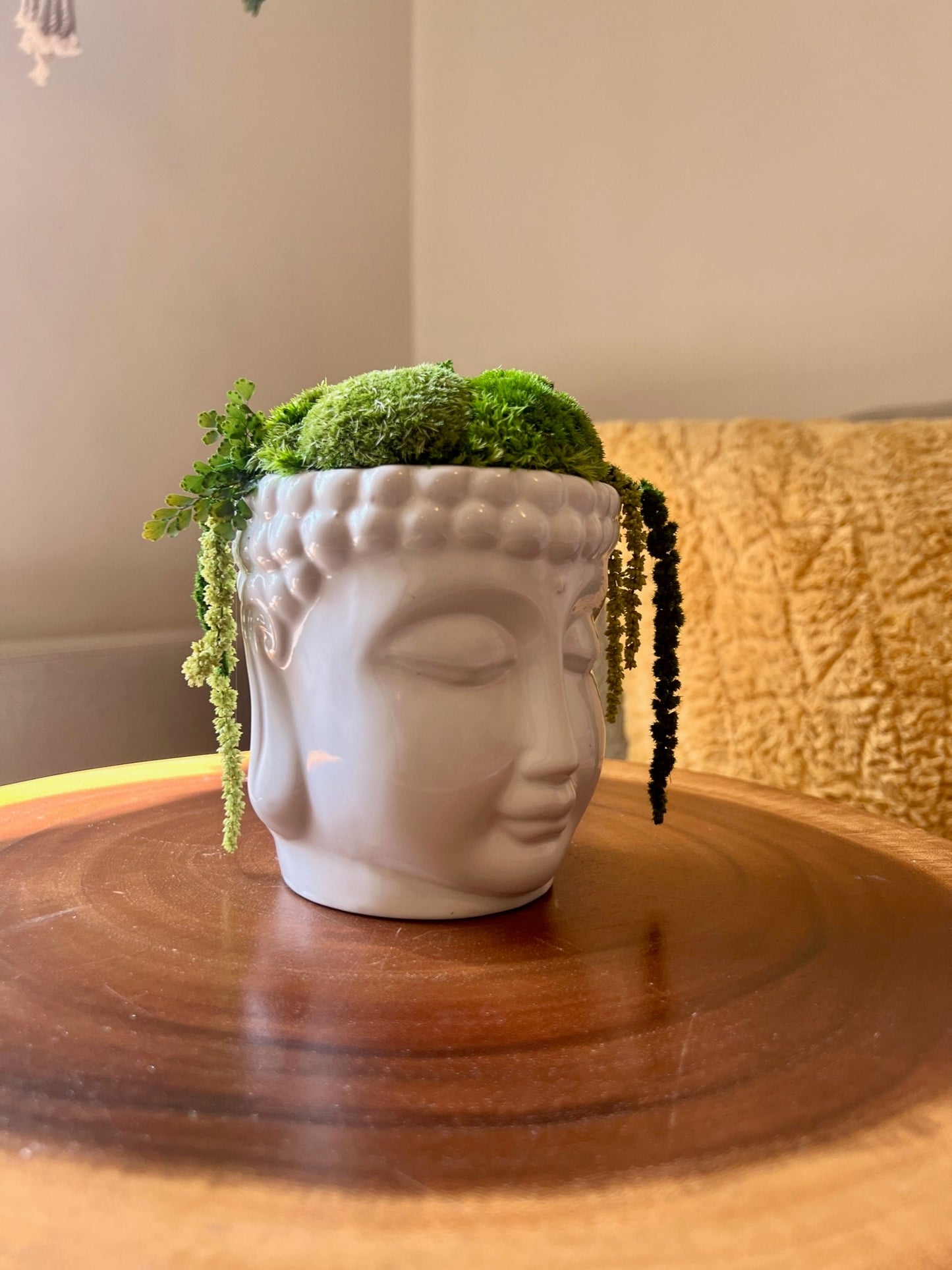Moss Centerpiece Buddha Bowl | Pole Moss | Preserved Fern | Ceramic Centrepiece Bowl | Gift | Wedding Centrepiece