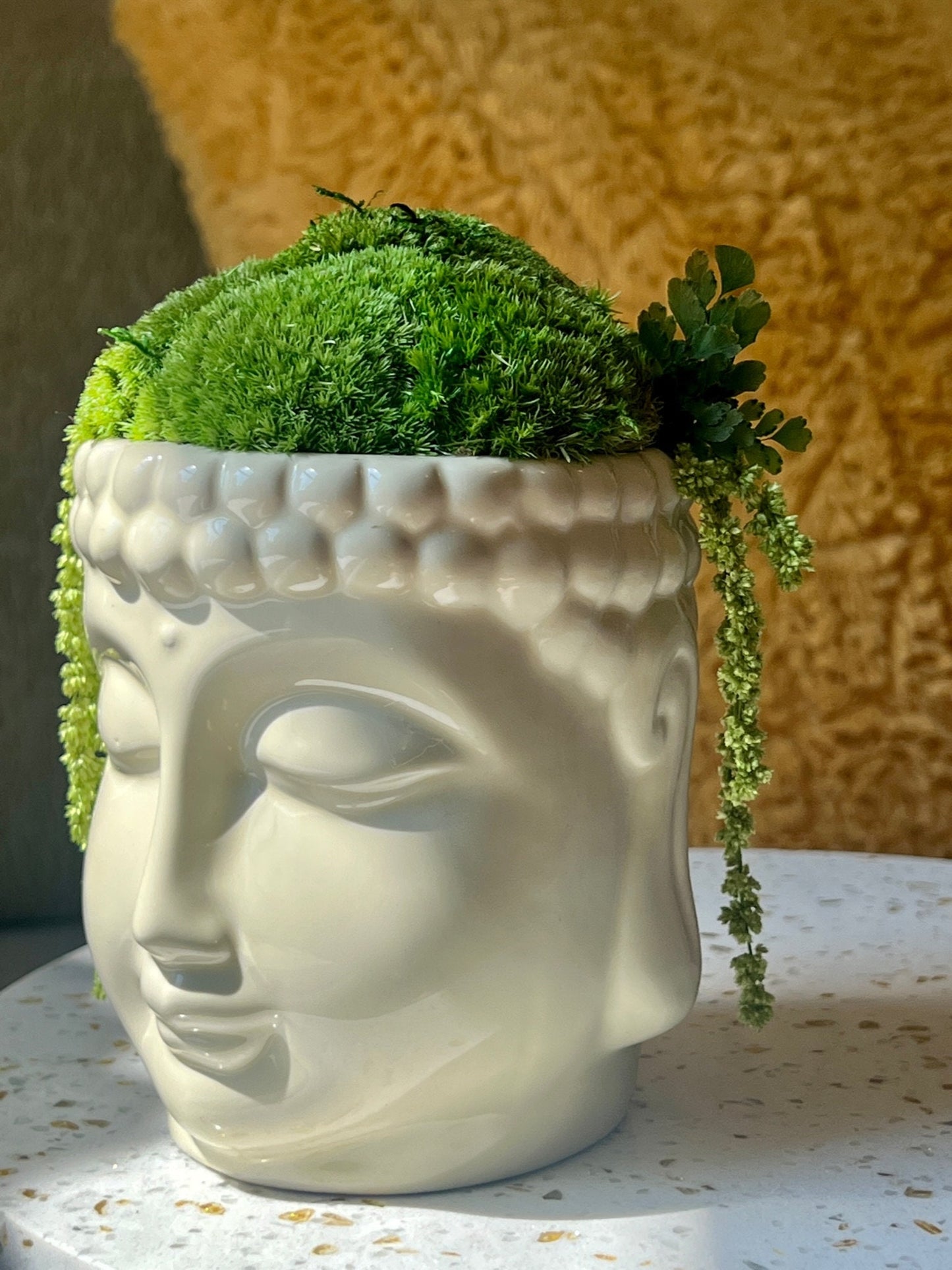 Moss Centerpiece Buddha Bowl | Pole Moss | Preserved Fern | Ceramic Centrepiece Bowl | Gift | Wedding Centrepiece