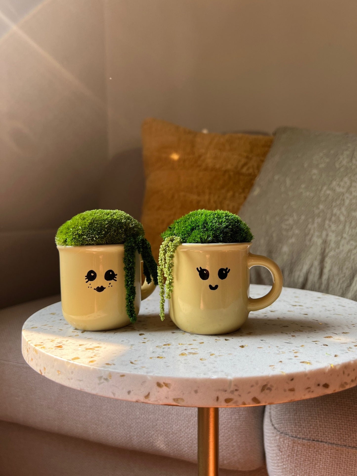 Preserved Moss Mini Centerpiece: Espresso Cup with Fern | USA - TARIFF FREE