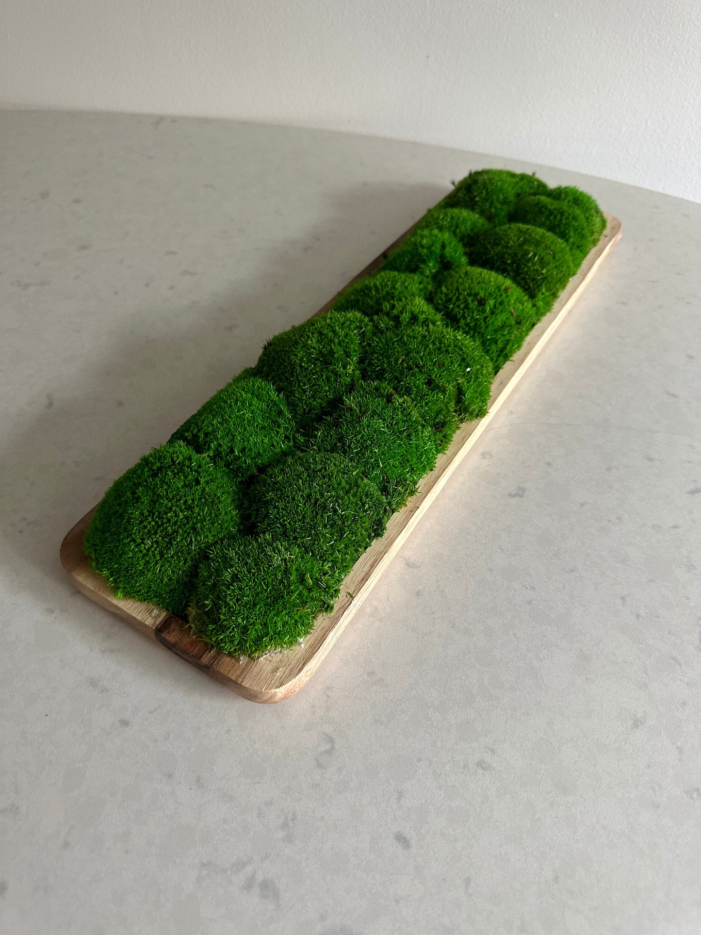 Moss Centerpiece | Pole Moss | Moss Planter | Preserved Moss Gift  | Wood Nature Bowl | One of a Kind | Green Pole Moss | Gift