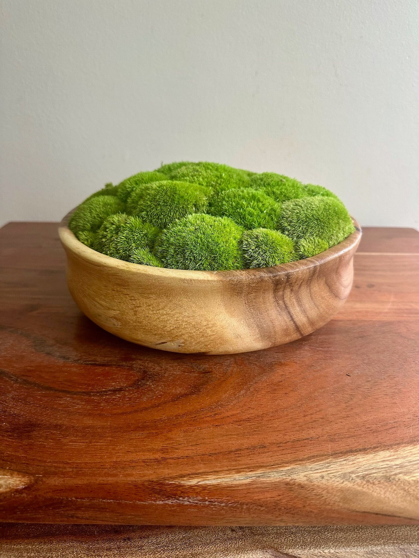 Moss Bowl Centrepiece | Pole Moss Bowl | Moss | Preserved Moss Gift  | Wood Moss Bowl | One of a Kind | Pole Moss | Wedding, Christmas Gift