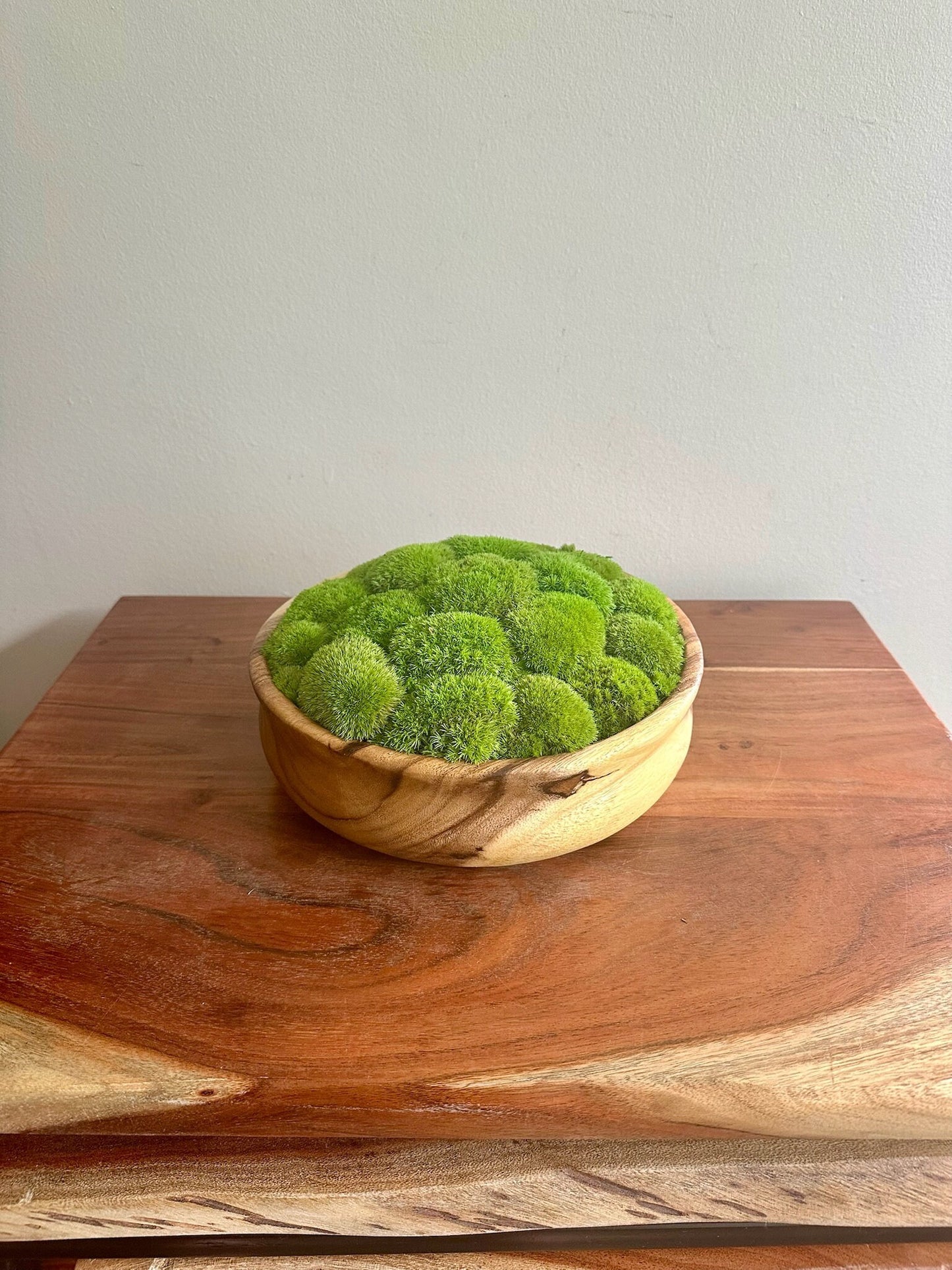 Moss Bowl Centrepiece | Pole Moss Bowl | Moss | Preserved Moss Gift  | Wood Moss Bowl | One of a Kind | Pole Moss | Wedding, Christmas Gift