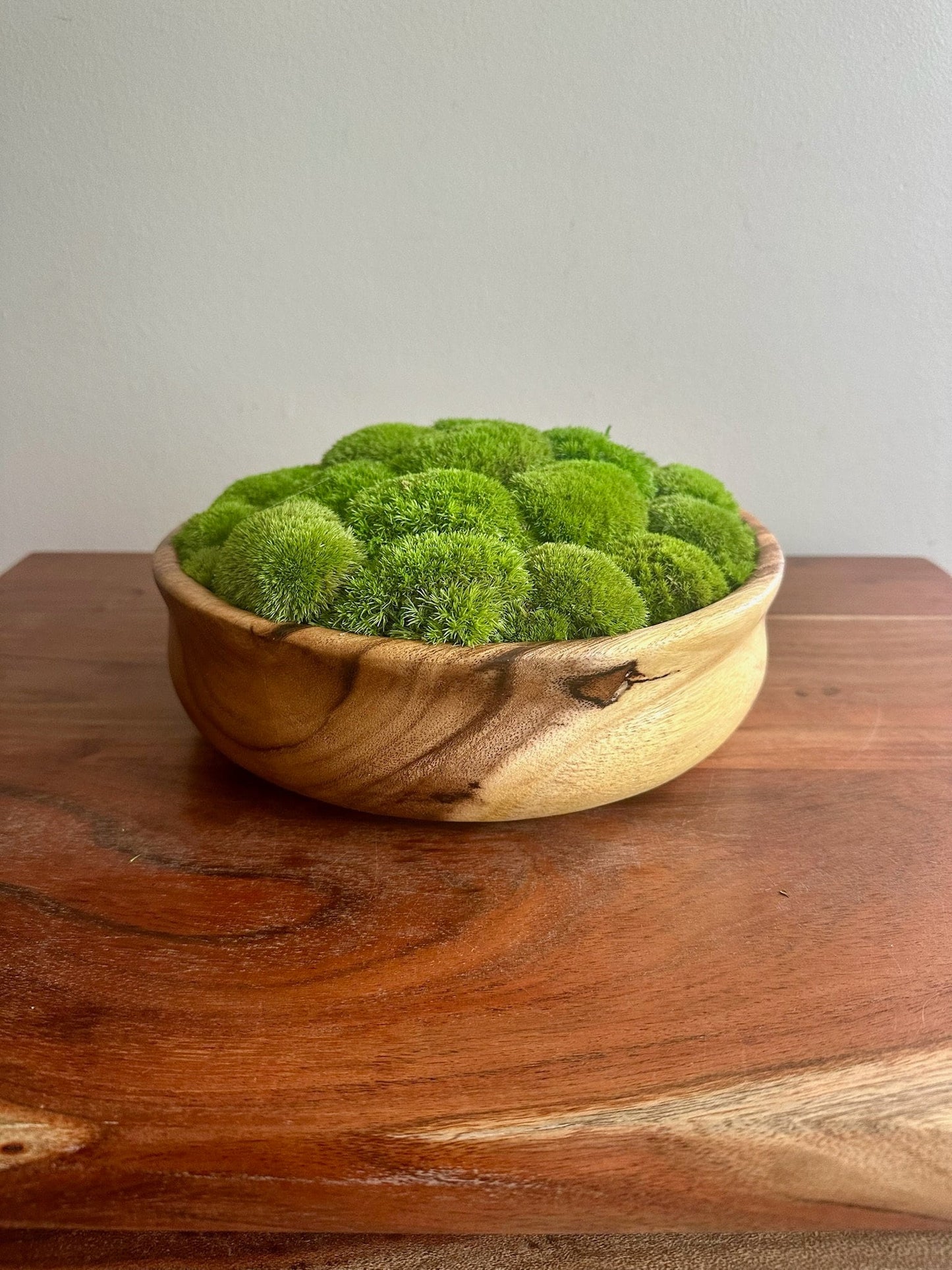 Moss Bowl Centrepiece | Pole Moss Bowl | Moss | Preserved Moss Gift  | Wood Moss Bowl | One of a Kind | Pole Moss | Wedding, Christmas Gift