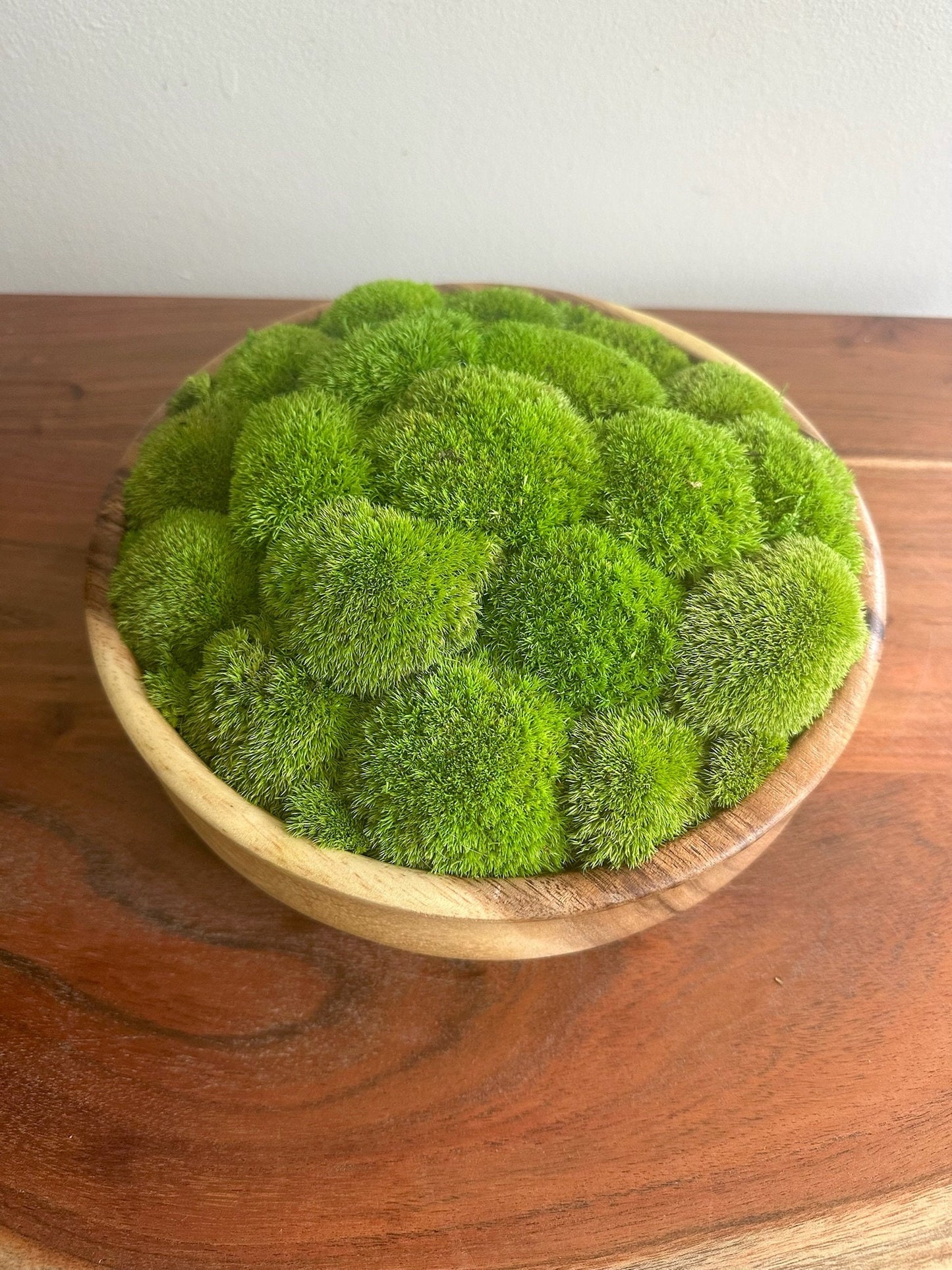 Preserved Pole Moss Bowl | Wood Centerpiece, Natural Decor