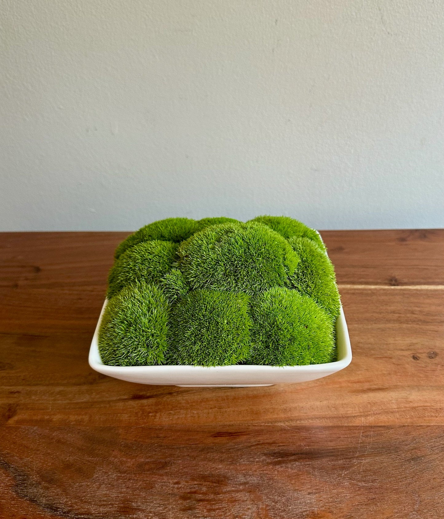 Preserved Moss Bowl Centerpiece: Green Pole Moss & Fern | USA - TARIFF FREE