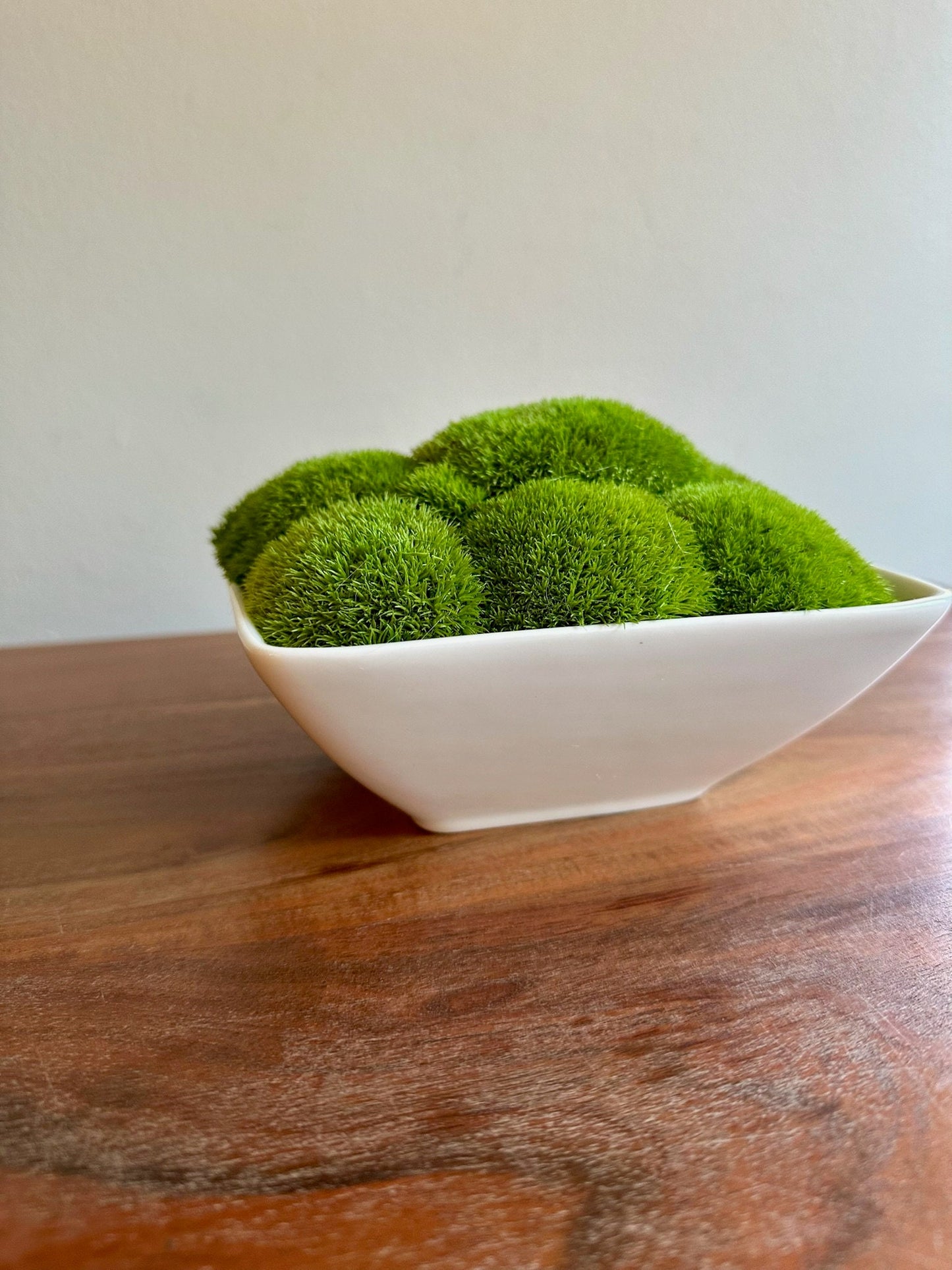 Preserved Moss Bowl Centerpiece: Green Pole Moss & Fern | USA - TARIFF FREE