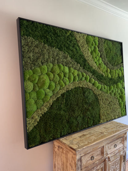 Moss Wall Art - Large Moss Wall Decor - Inverse Hills