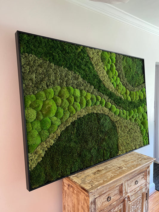 Moss Wall Art - Large Moss Wall Decor - Inverse Hills