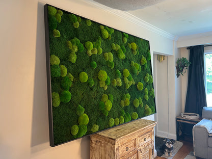 Moss Wall Art - Large Moss Wall Decor - Green Maze