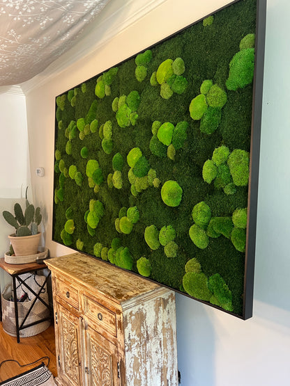 Moss Wall Art - Large Moss Wall Decor - Green Maze