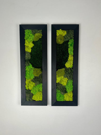 Large Rectangle Preserved Moss Decor - Shades of Green