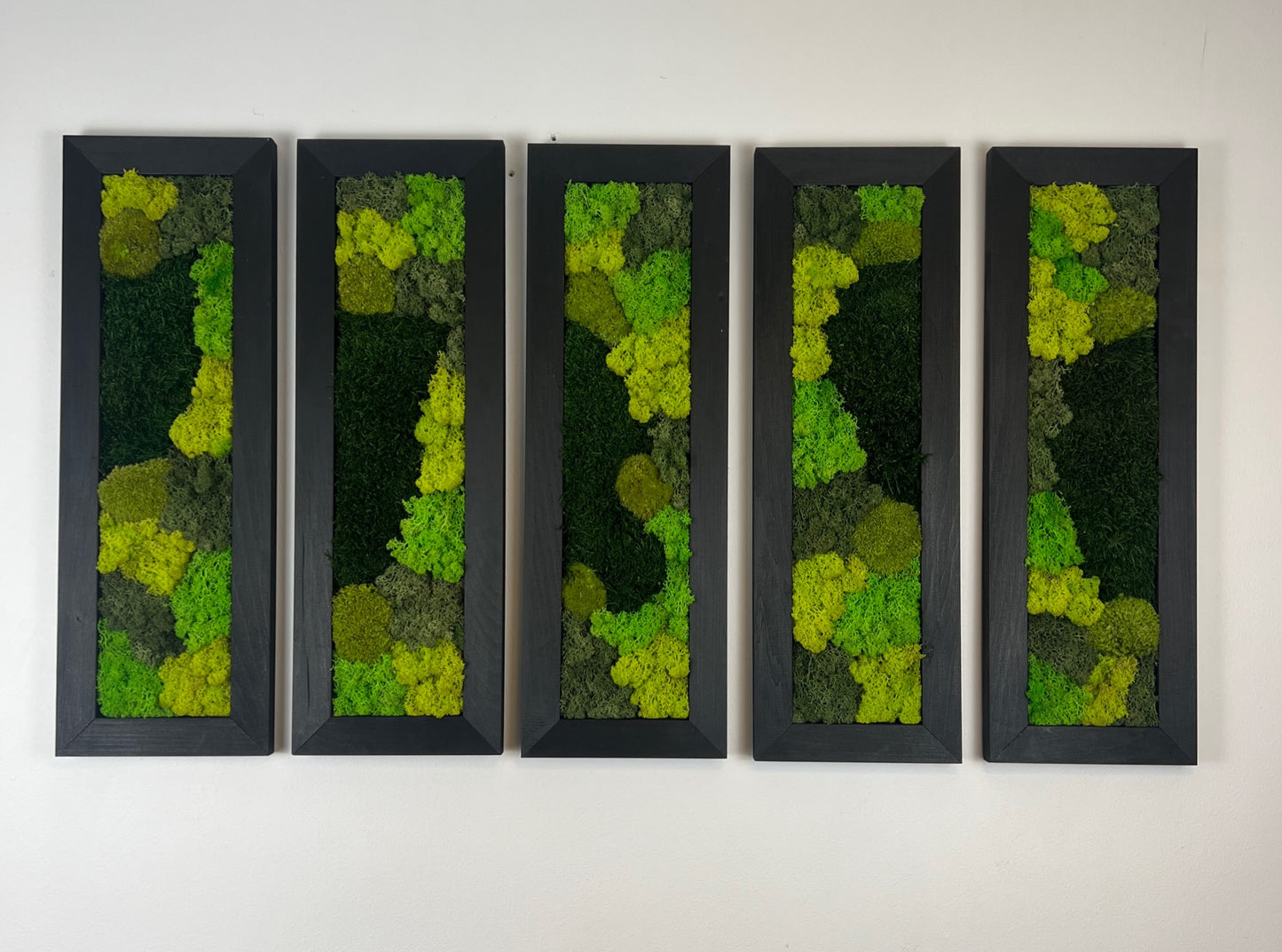 Large Rectangle Preserved Moss Decor - Shades of Green