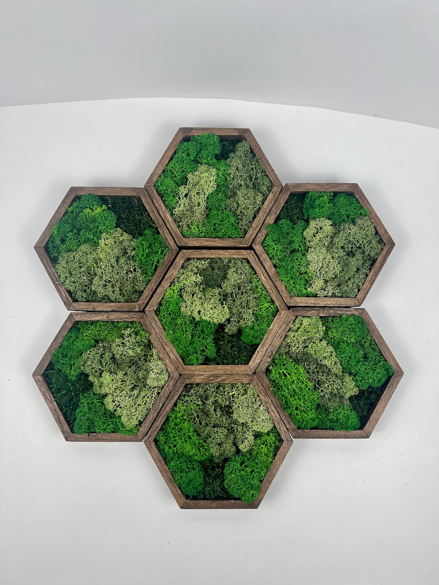 Bright  Shades of Green - 5" by 6" - Hexagon