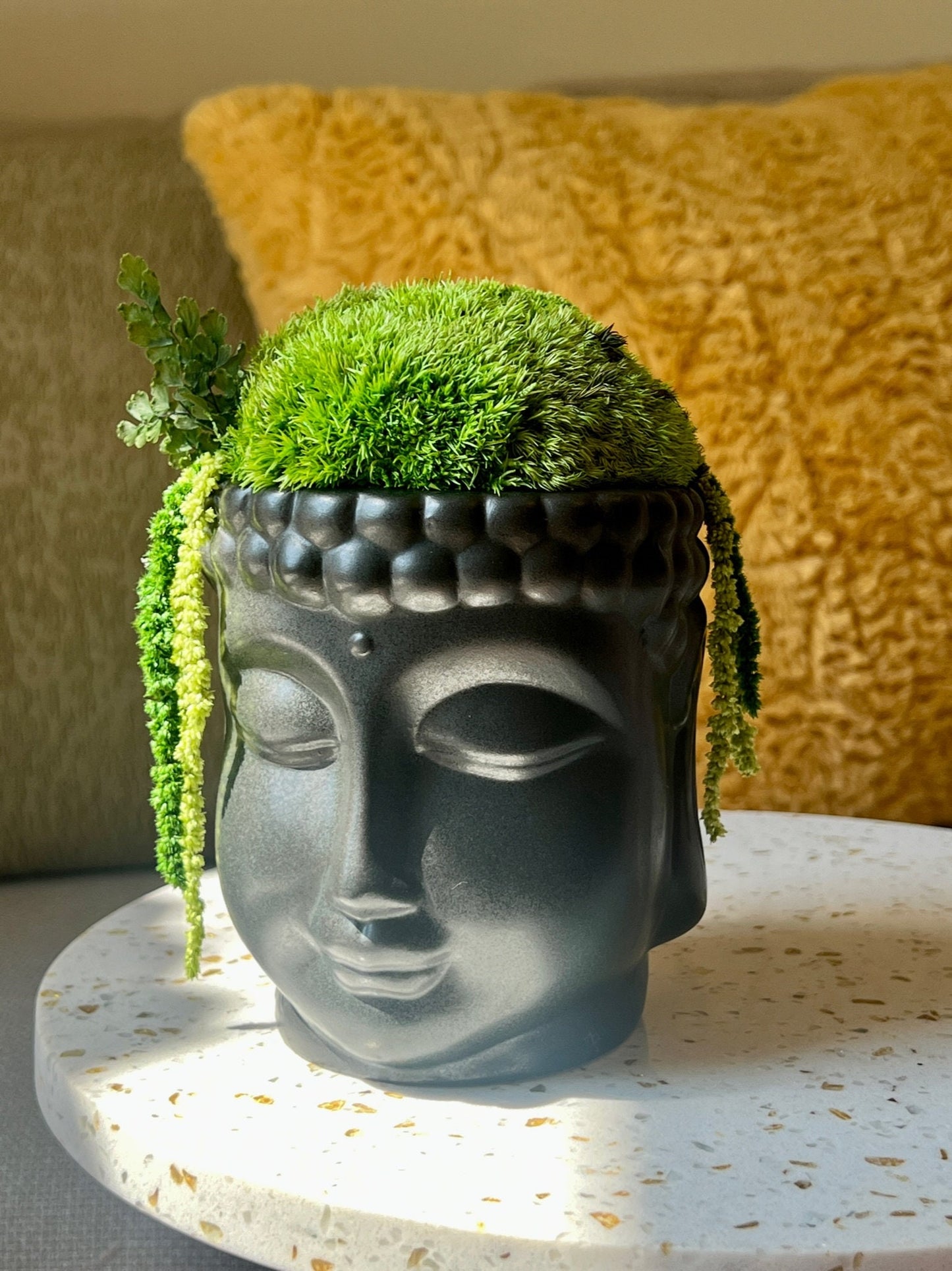 Moss Centerpiece Buddha Bowl | Pole Moss | Preserved Fern | Ceramic Centrepiece Bowl | Gift | Wedding Centrepiece