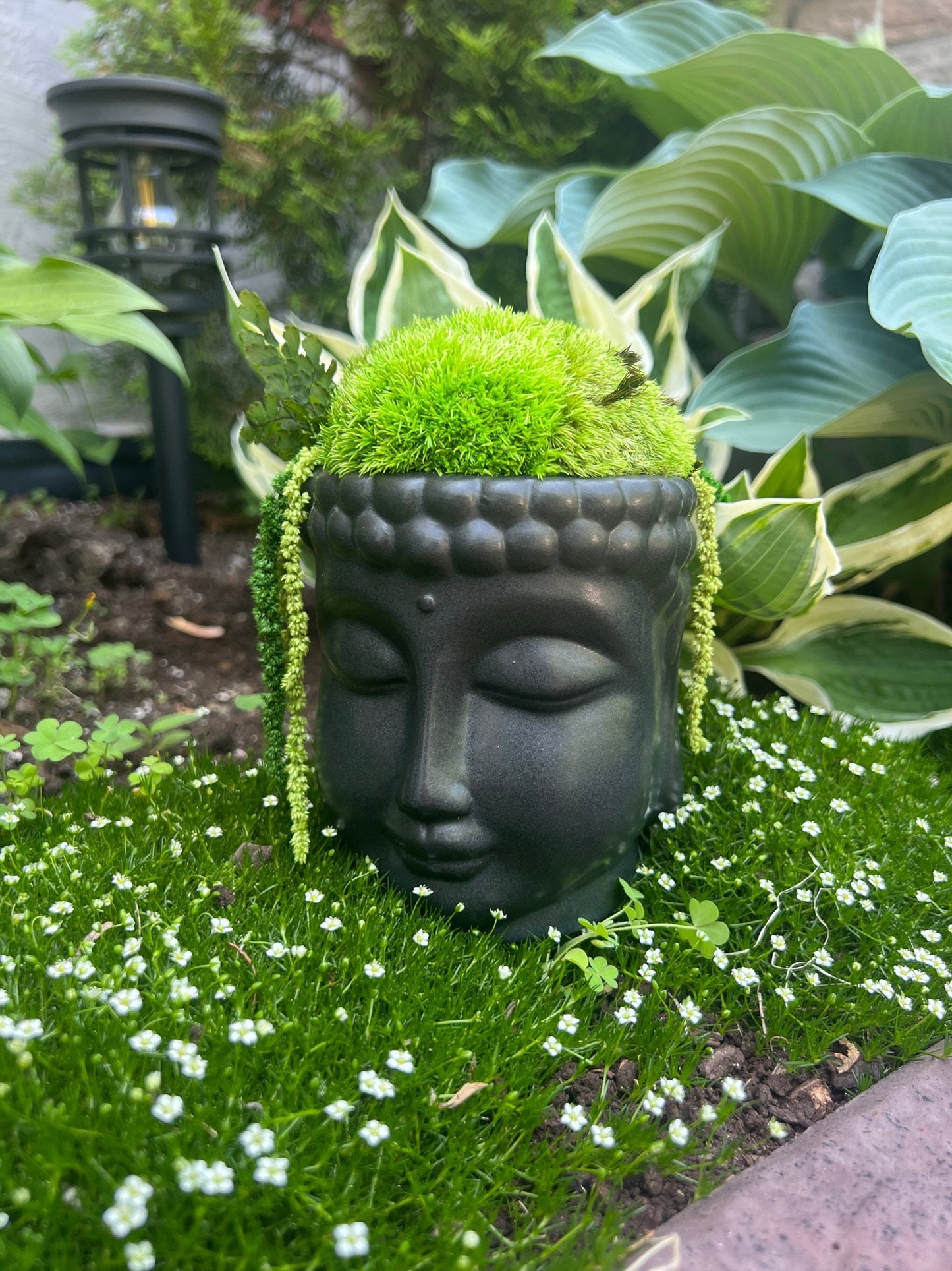 Moss Centerpiece Buddha Bowl | Pole Moss | Preserved Fern | Ceramic Centrepiece Bowl | Gift | Wedding Centrepiece