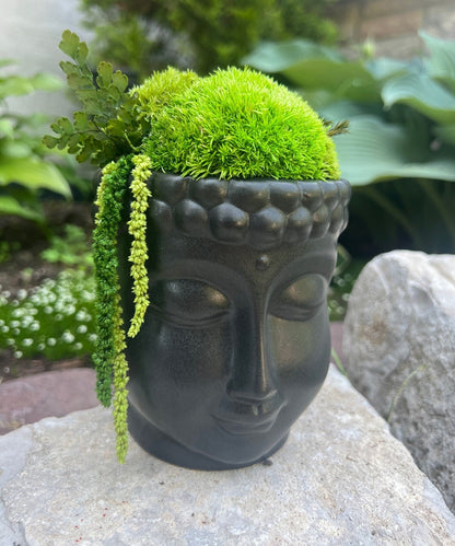 Moss Centerpiece Buddha Bowl | Pole Moss | Preserved Fern | Ceramic Centrepiece Bowl | Gift | Wedding Centrepiece