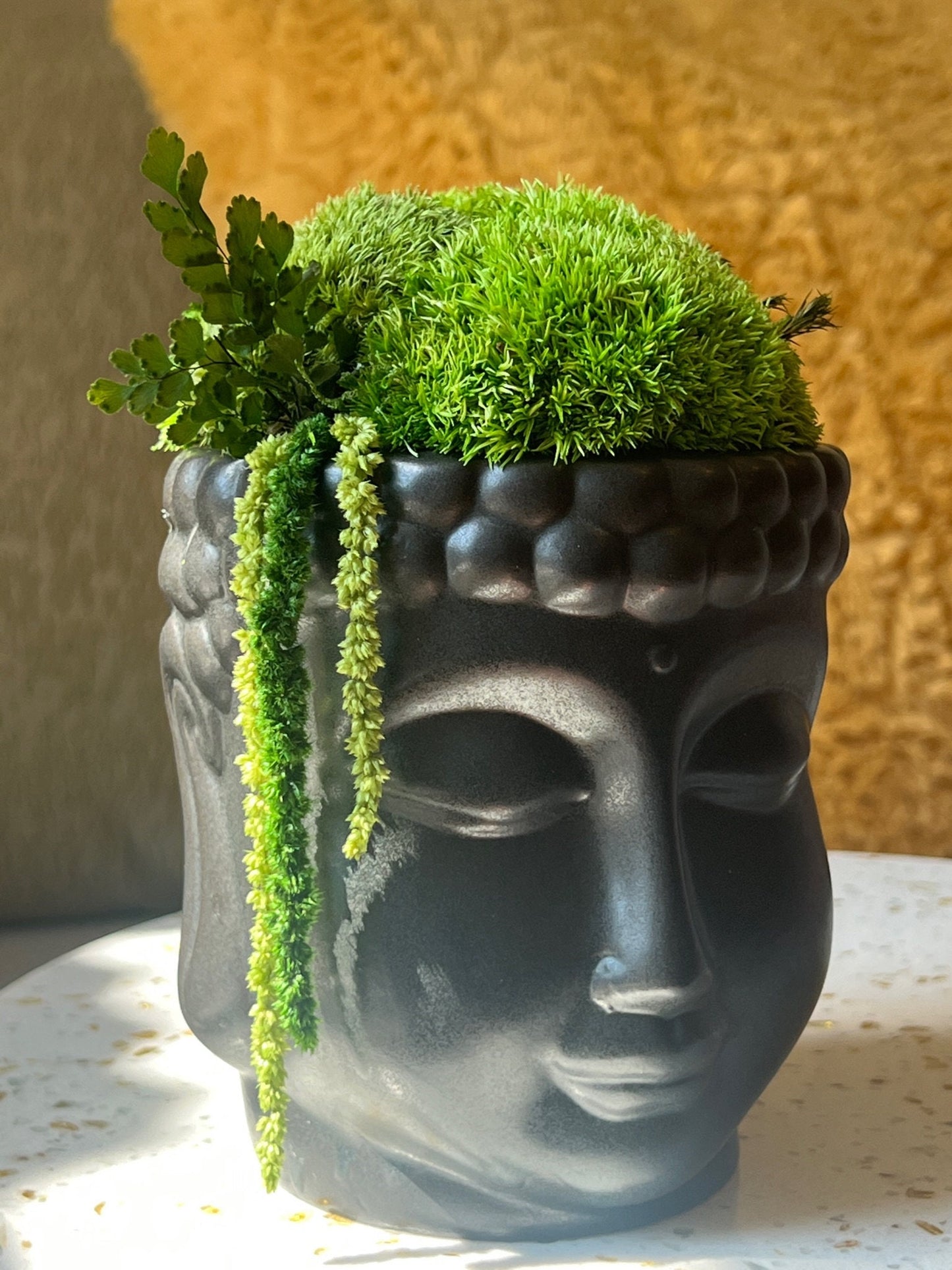 Moss Centerpiece Buddha Bowl | Pole Moss | Preserved Fern | Ceramic Centrepiece Bowl | Gift | Wedding Centrepiece