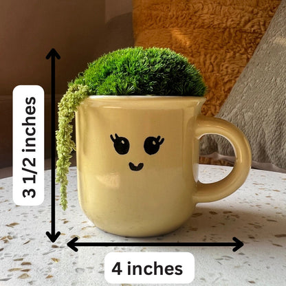 Moss Mini Centerpiece Espresso Cup | Pole Moss | Preserved Fern | Ceramic Cup | Gift | Wedding Favours